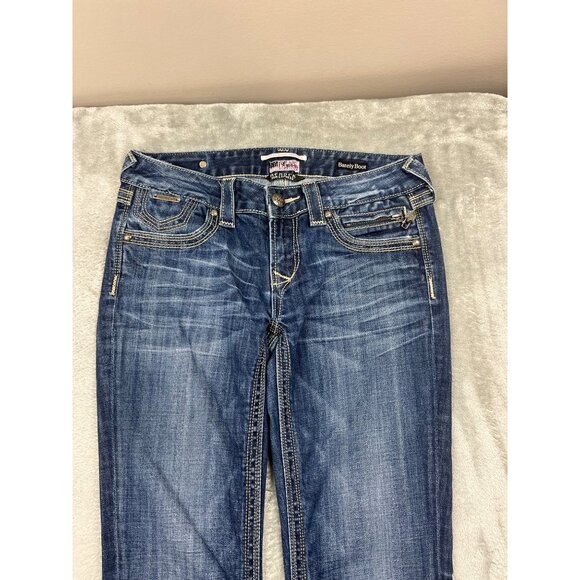 ReRock For Express Barely Bootcut Womens Jeans Size 6 Medium Wash Denim 29x32 - Picture 10 of 14